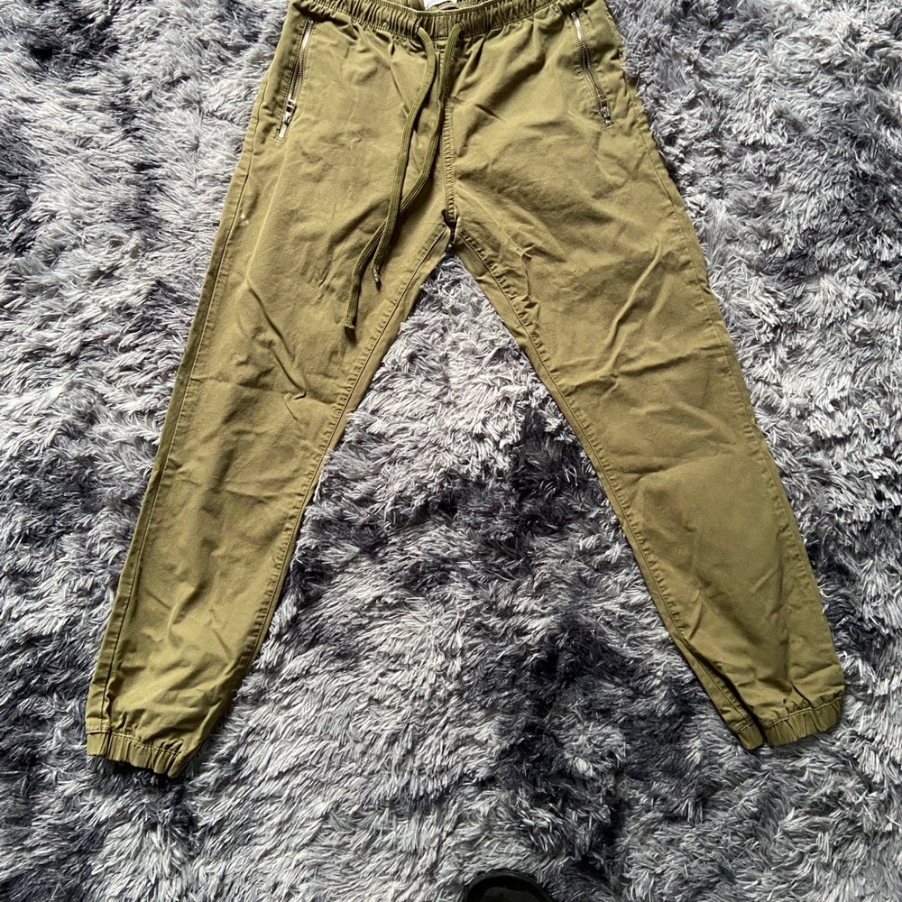 TOPMAN OLIVE GREEN JOGGERS SIZE M